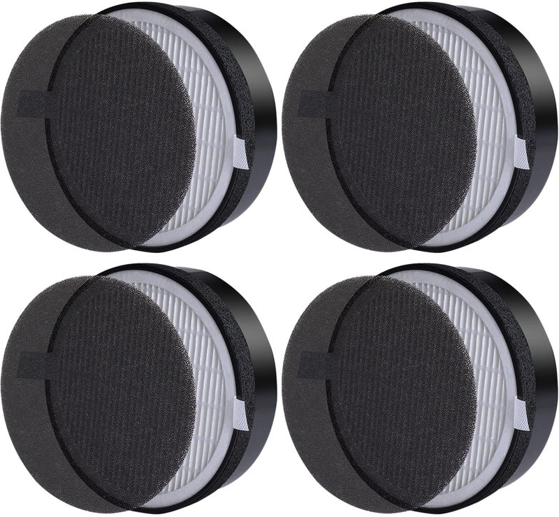 Laukowind Laukowind for LEVOIT LV-H132 Replacement Filters, Compatible with LV-H132 3-in-1 Nylon Pre-Filter, High-Efficiency Activated Carbon True Filters, Part LV- H132-RF, 4 Pack  - Image 1