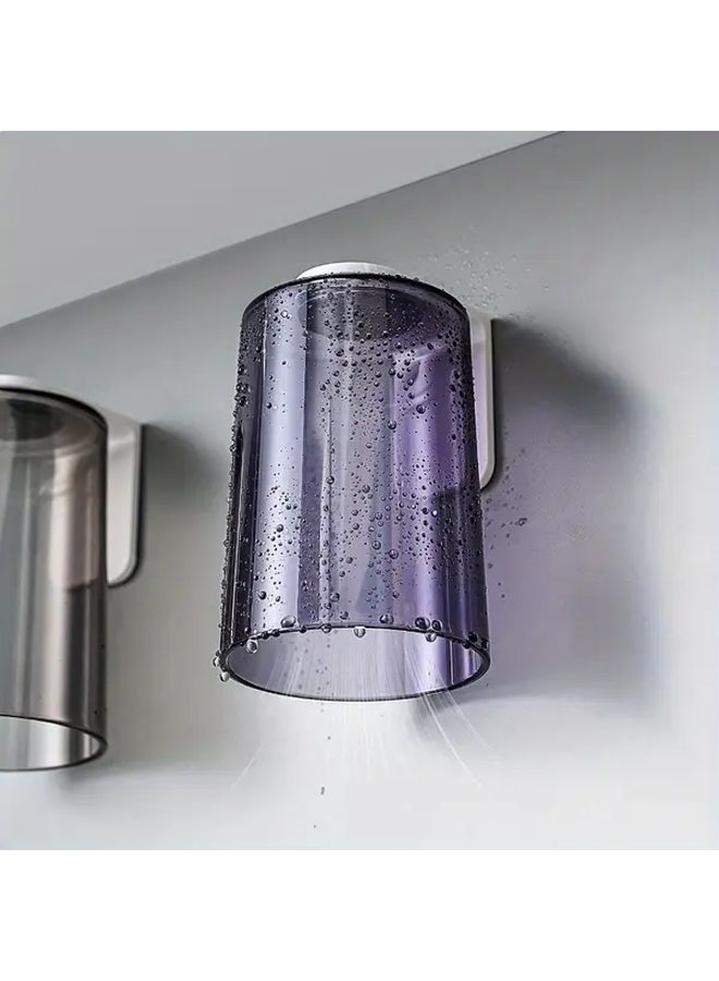 Amber Magnetic Suction Cup Wall Mounted Transparent Toothbrush Holder - Image 4