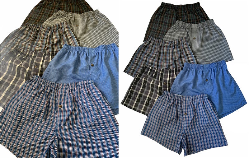 ToBeInStyle Boys' Pack of 3 or 6 Cotton-Blend Tartan Patterned Boxer Shorts - 3 Pack: Assorted - X-Large - Image 4