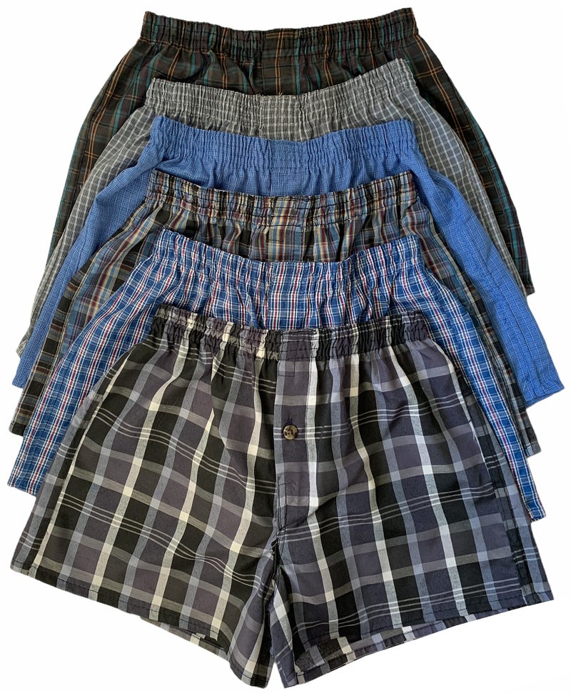 ToBeInStyle Boys' Pack of 3 or 6 Cotton-Blend Tartan Patterned Boxer Shorts - 3 Pack: Assorted - X-Large - Image 5