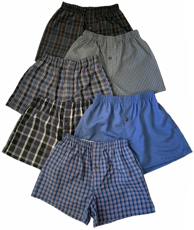ToBeInStyle Boys' Pack of 3 or 6 Cotton-Blend Tartan Patterned Boxer Shorts - 3 Pack: Assorted - X-Large - Image 1