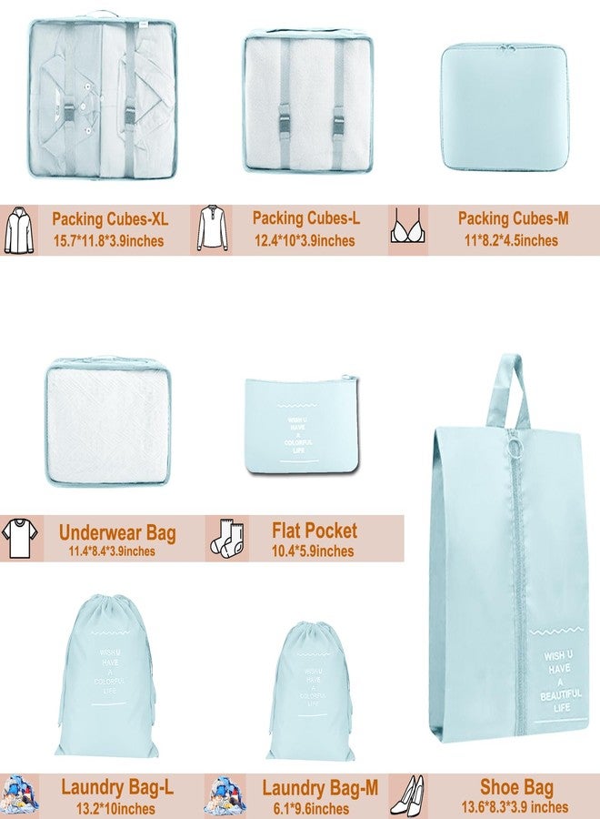 YEEYAA Packing Cubes for Travel - 8 Set Luggage Organizer Bags for Family, Mesh Breathable Travel Essentials Bags Set Durable Travel Packing Cubes for Suitcases - Image 3