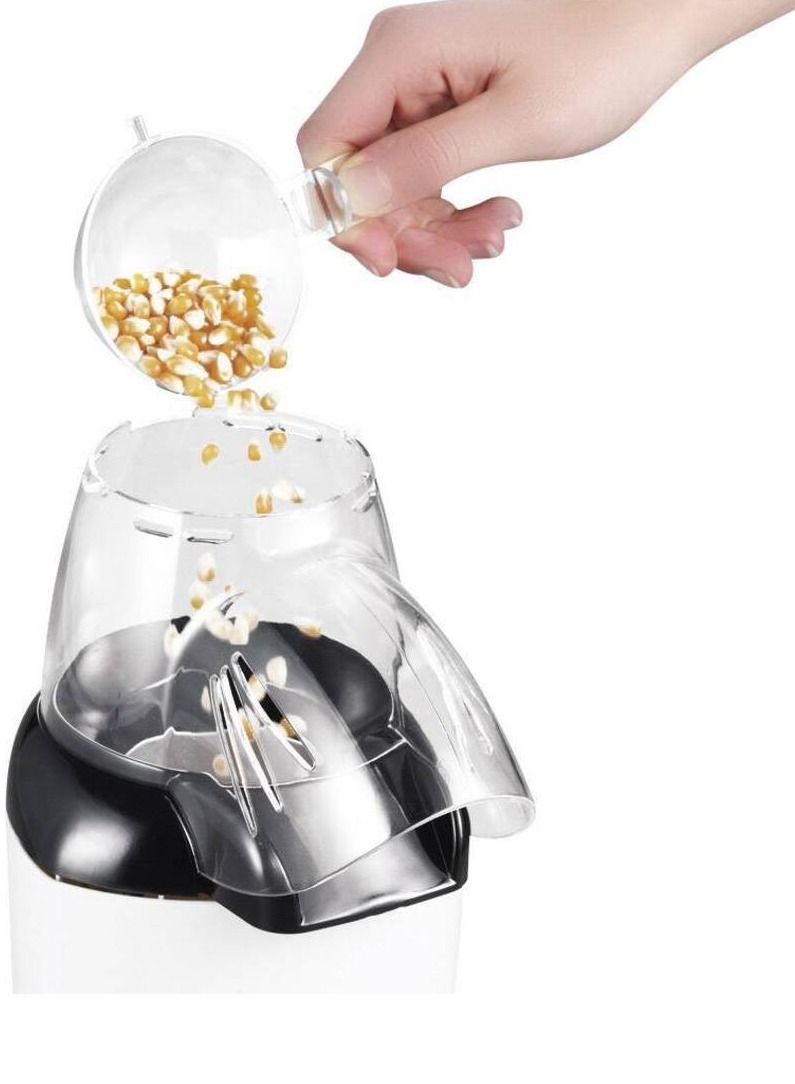 Popcorn preparation machine 1200w pc 3751 white/black/clear