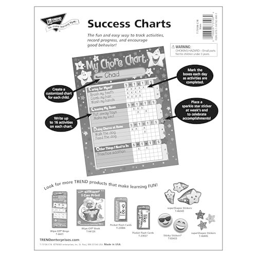 Trend Stars Success Charts (25 Sheets) by TREND Enterprises, Inc. - Help Your Child Establish Good Habits for Home and Study - Image 3