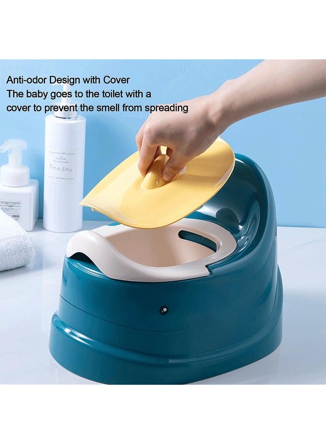 Baby Toilet Potty, Kids Potty Training Toilet Seat, Whale -Themed Carry Potty for Kids with Removable Urinal Pot, Potty Chair for Boys and Girls Ages 1-6, Non Slip and Stable(Blue) - Image 3