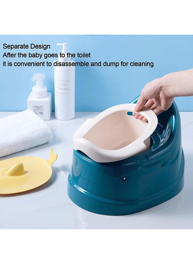 Baby Toilet Potty, Kids Potty Training Toilet Seat, Whale -Themed Carry Potty for Kids with Removable Urinal Pot, Potty Chair for Boys and Girls Ages 1-6, Non Slip and Stable(Blue) - Image 4
