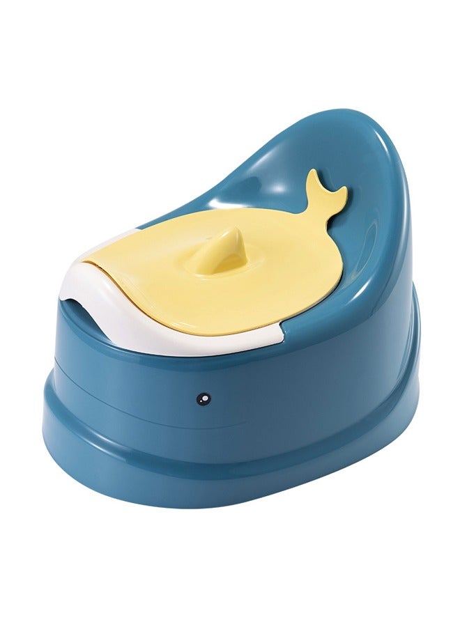 Baby Toilet Potty, Kids Potty Training Toilet Seat, Whale -Themed Carry Potty for Kids with Removable Urinal Pot, Potty Chair for Boys and Girls Ages 1-6, Non Slip and Stable(Blue) - Image 1