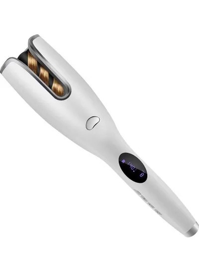 Automatic Curling Iron Hair Wand with LED Display White