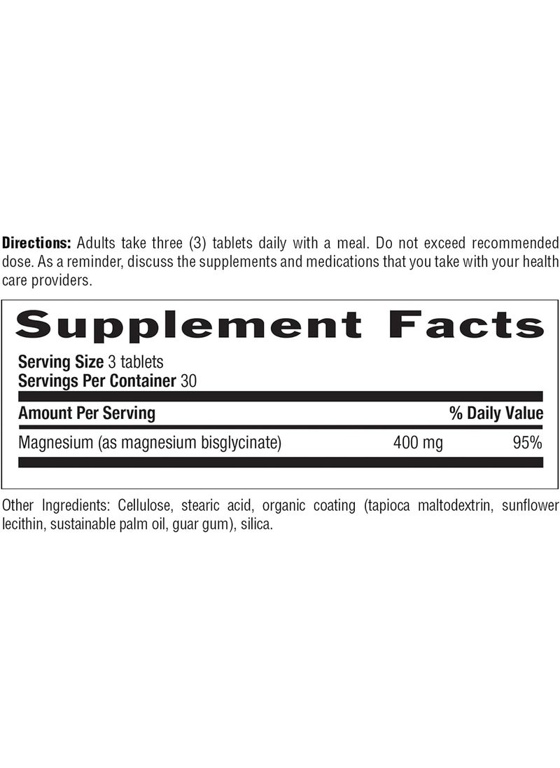 Country Life Chelated Magnesium Glycinate 400 Mg 90 Tablets  - Image 2