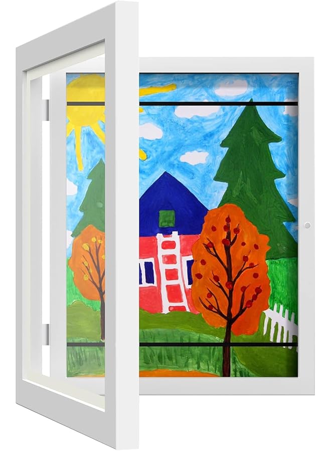The Bros Kids Art Frame A4 - Front Opening Picture Frame for Home Decor, Artwork Display, Changeable for Children's Projects, Drawings, 3D Art, Crafts - Image 1