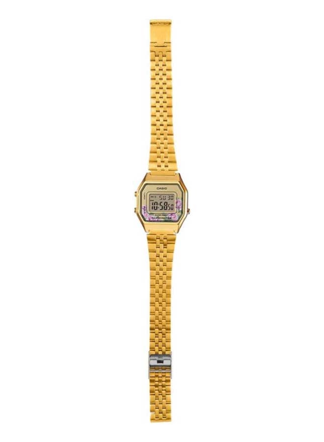 CASIO Women Stainless Steel Digital Wrist Watch LA680WGA-4CDF - 45 mm - Gold - Image 3