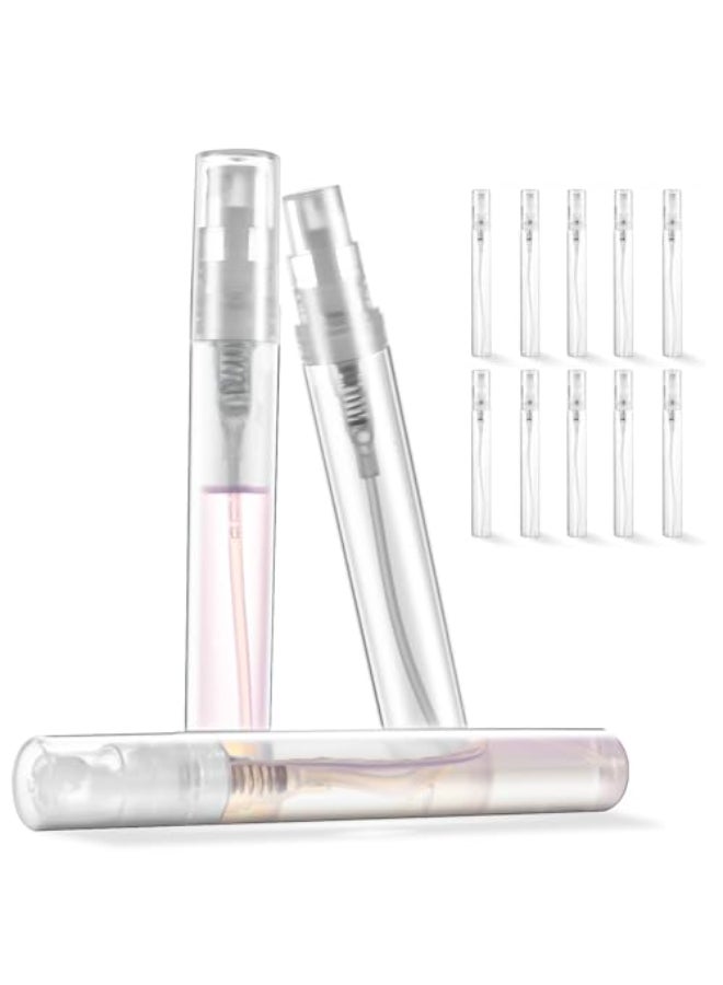 Chiallco Mini Perfume Sample Bottles 10 Pack 5 ml Plastic Small Perfume Spray Bottle Fine Mist Portable Perfume Travel Refillable Bottle 2025 Upgraded atomizer sprayer for perfume Clear - Image 1