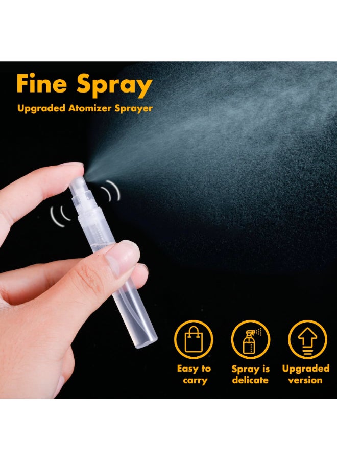 Chiallco Mini Perfume Sample Bottles 10 Pack 5 ml Plastic Small Perfume Spray Bottle Fine Mist Portable Perfume Travel Refillable Bottle 2025 Upgraded atomizer sprayer for perfume Clear - Image 4