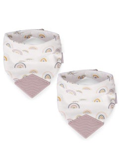 Cotton Baby Bandana Teething Bib 2Pack Pink Rainbows - pzsku/Z9A94B46EE4341B015569Z/45/_/1688970515/70b22480-dc4d-4b10-8806-65581d2d229d