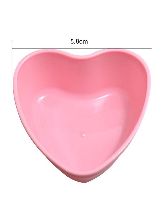 lasenersm - 5 Sets Plastic Heart Shaped Facial Mask Mixing Bowl with Stirring Spatula Facemask Bowl Mud Mask Mixing Bowl DIY Skin Care Mixing Tool Kit for Lady Women Home Beauty Salon Use, Pink - Image 1