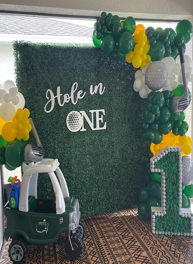 QPARTYFIRE Hole in One Sign for Backdrop,Wooden Hole in One Birthday Party Decorations for Golf First Birthday Decorations Backdrop Wall Photo Prop(13.7 * 17.7inch)