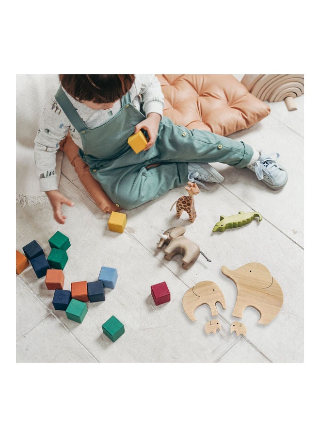 NIBEMINENT 4-Piece Wooden Elephant Set - Image 2