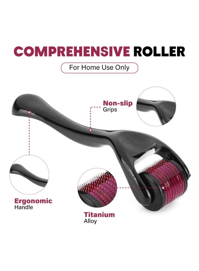 Lukadah 540 Needles Derma Roller DRS100 (1.0MM) – Ultra Sharp Needle Tips with Cross Line Needle Arrangement, Stable & Inflexible Needle Design, Anti-Slip Grip Microneedling Roller for Face, Beard & Skin Care - Image 3