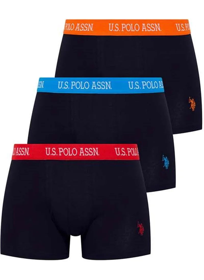 يو اس بولو اسن BASE. Polo Assn. 80253 Men's 3-pack Boxer - Navy Blue