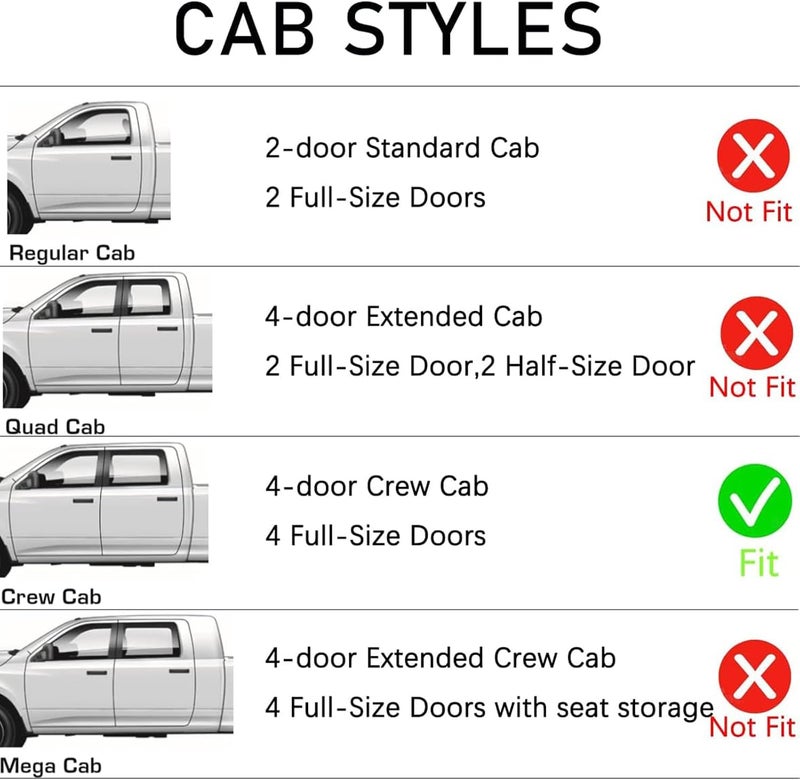 TONOYTIM in-Channel Truck Window Visors Rain Guards Side Window Deflectors & Visors for Ram 1500 Crew Cab 2019-2025, Vent Shade Wind Deflectors 2020 2021 2022 2023 2024 194806 4-Pieces Set - Image 5
