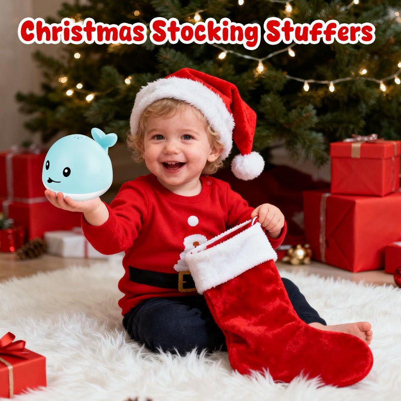 Gigilli Bath Toys for Kids Ages 1-3, Baby Bath Toys 1 2 3 Year Boy Girl Gifts Christmas Stocking Stuffers for Babies 6-12-18 Months Light Up Whale Bath Toy Sprinkler Toddler Birthday Bathtub Water Toy - Image 4