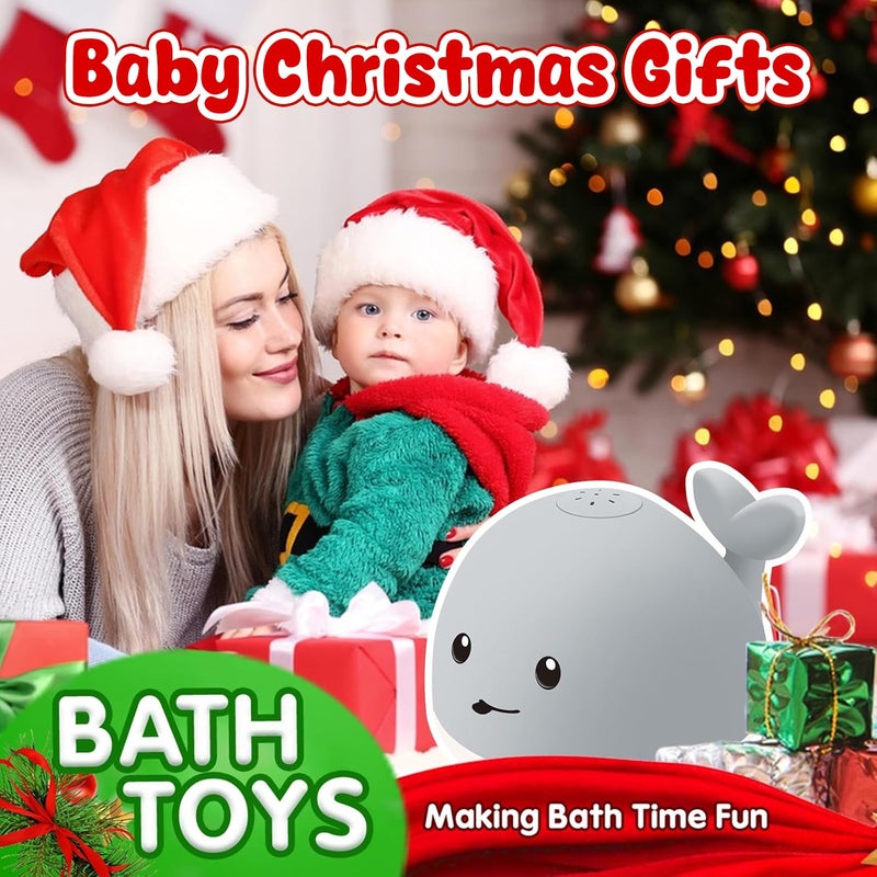 Gigilli Bath Toys for Kids Ages 1-3, Baby Bath Toys 1 2 3 Year Boy Girl Gifts Christmas Stocking Stuffers for Babies 6-12-18 Months Light Up Whale Bath Toy Sprinkler Toddler Birthday Bathtub Water Toy - Image 3