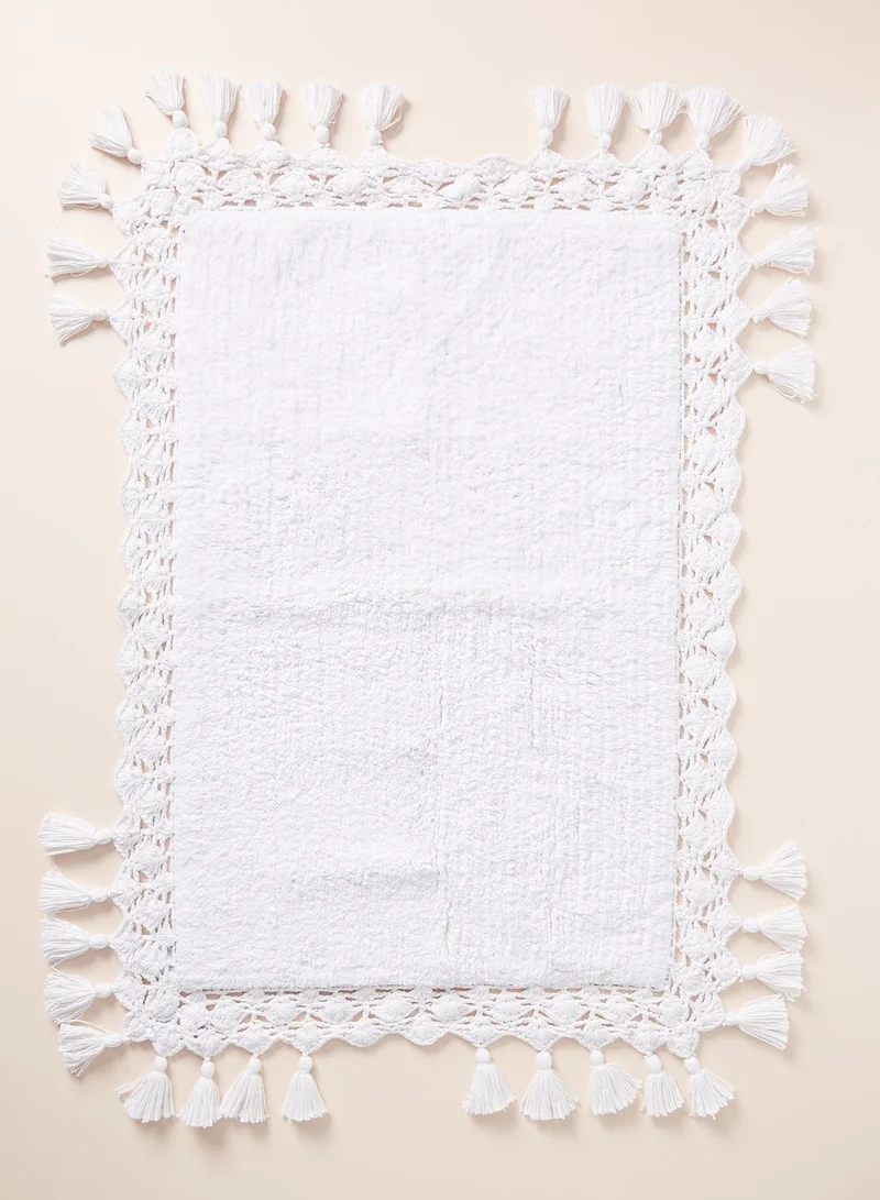 Anthropologie Home Tassel Fleur Bathmat