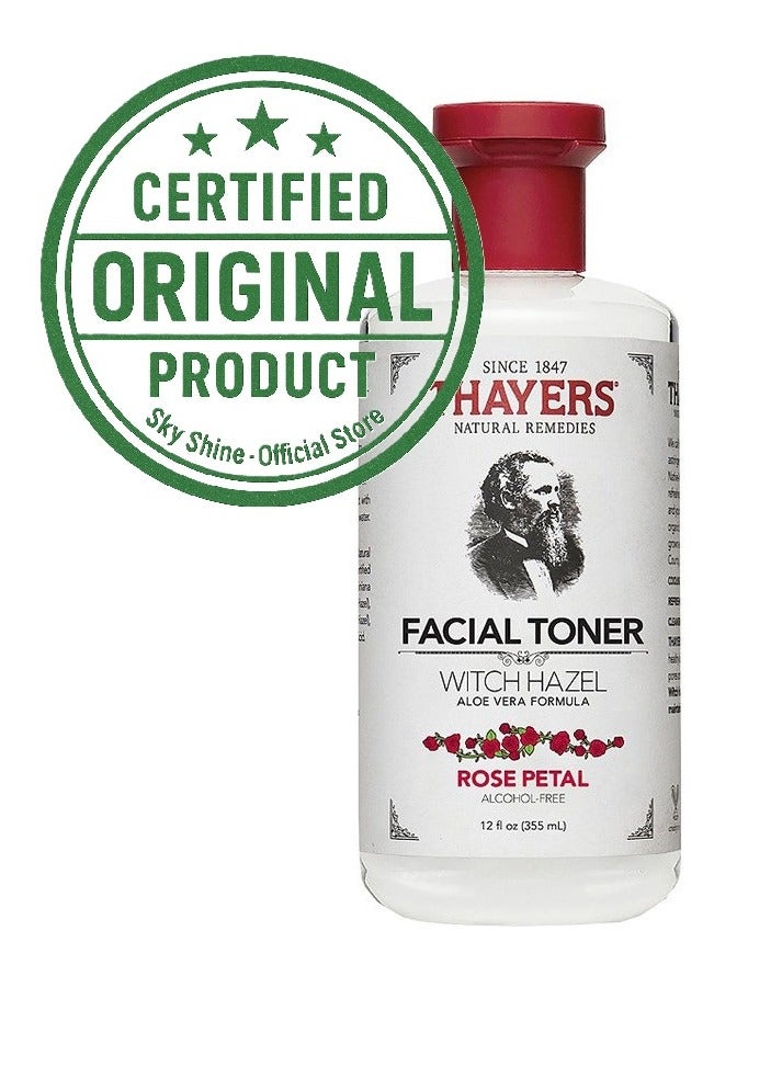 Thayers Alcohol-Free Witch Hazel Toner with Aloe Vera Formula Rose Petal 355ml | Gentle Hydrating Facial Toner for Pores, Oil Control & Balanced Skin | Alcohol-Free Natural Skincare for All Skin Types - Image 1