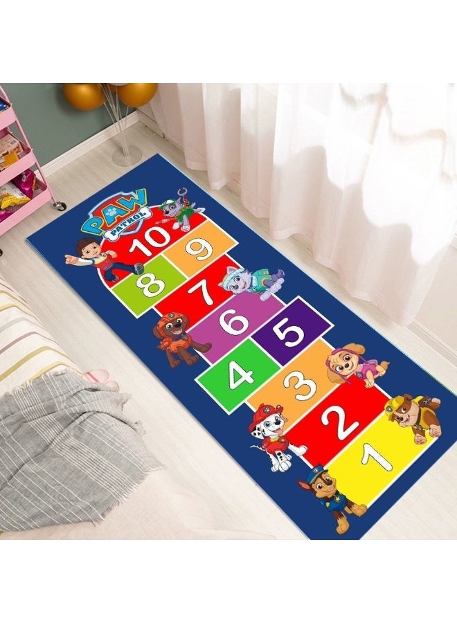 سجادة لعب لعبة الحجلة من Paw Patrol مقاس 80×180 سم – سجادة ألعاب ناعمة من المخمل الكريستالي للأطفال لممارسة الرياضة والتعلم في الأماكن المغلقة، سجادة أرضية ملونة من Paw Patrol للعبة الحجلة، سجادة مقاومة للانزلاق لغرفة اللعب وغرفة النوم