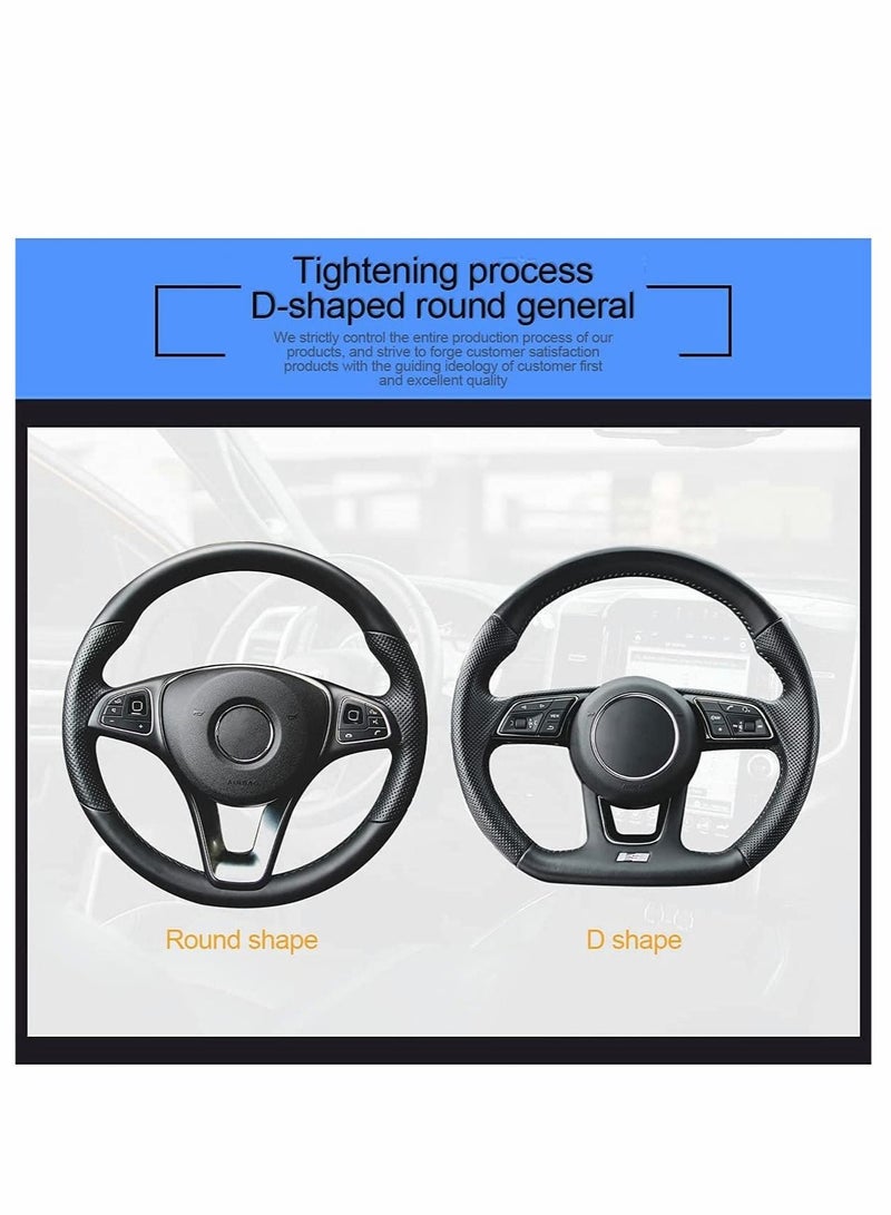 Excefore Car Steering Wheel Cover, Elastic, Breathable Anti-Slip, Universal 15 inch, Steering Wheel Cover for Men Women (Black/Red) - Image 5