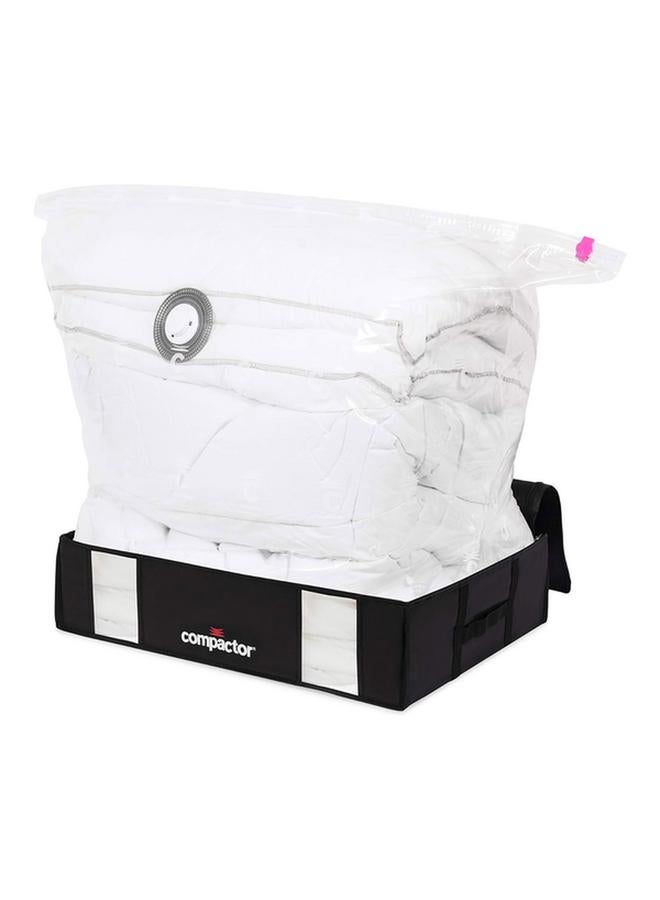 COMPACTOR SpSaving Semi Rigid Under Bed Vacuum Storage Box Black and Clear 145 Liter  - Image 1