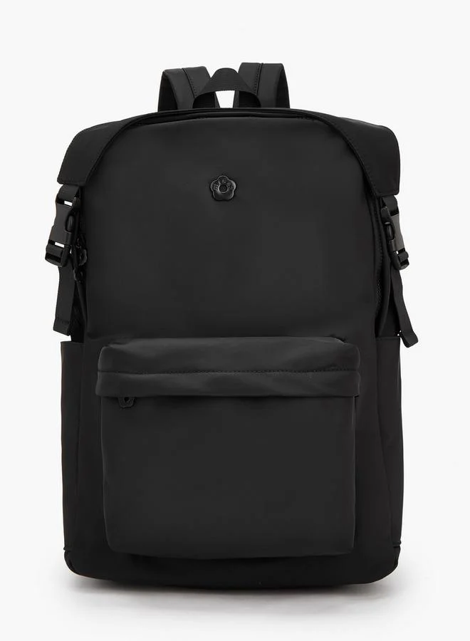 Missy Solid School Backpack With Adjustable Side Straps - 15x34x45 CM