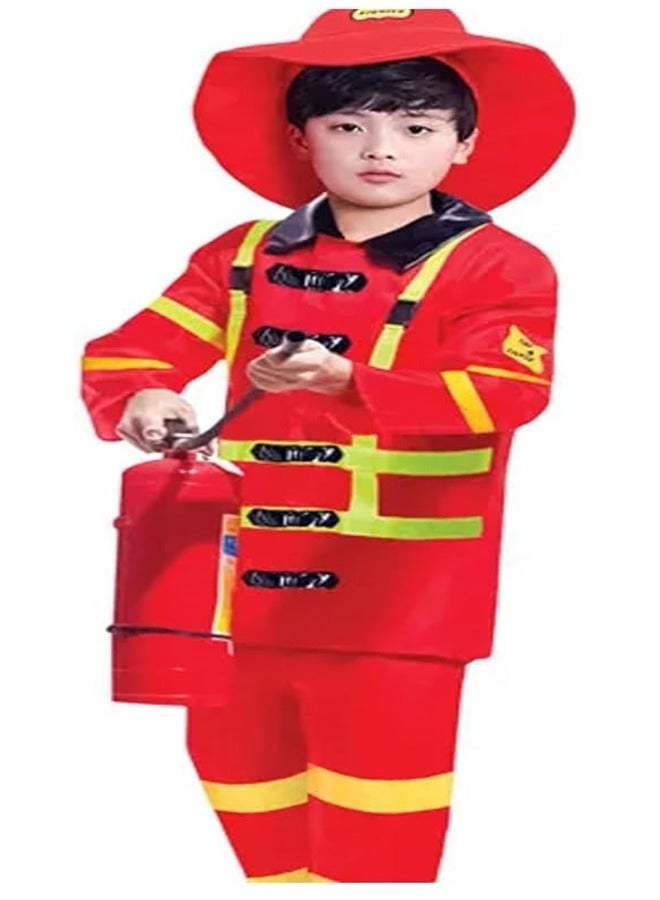 برين جيجلز قهقهات الدماغ مجموعة زي رجل الإطفاء زي رجل الإطفاء للأولاد أزياء تنكرية لرجال الإطفاء - كبير - Image 2