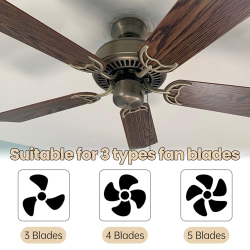 Aulpq Ceiling Fan Blades Arm, for 42-Inch Fan Blade, Compatible with 7740200 -Antique Brass, -5 Pcs - Image 4