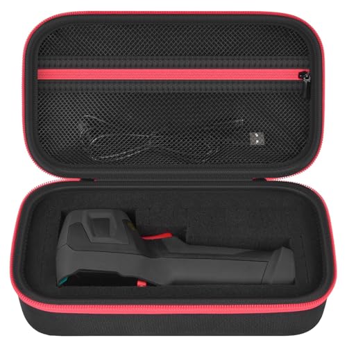 Boobowl Case Compatible with TOPDON TC004/ for HSFTOOLS HF96/ H128 Thermal Camera, Infrared Camera Storage Holder Box with DIY Sponge for USB Cables, Calibration Card and Accessories(Bag Only)-Black - Image 1