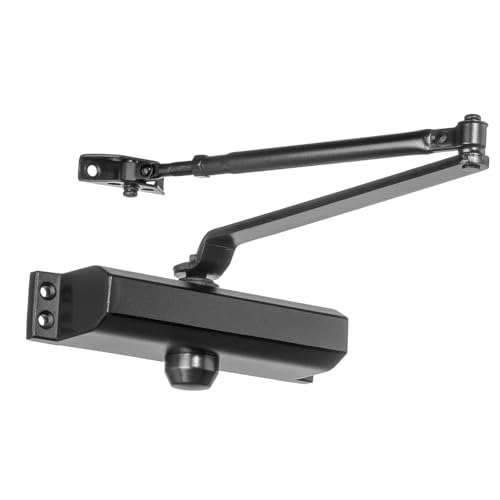 Dynasty Hardware Door Closer, Commercial Hydraulic Closer, Self-Closing, Spring Size 3, ADA Compliant, Surface Mount, Sprayed Duronotic Bronze, Series 3000 - Image 1