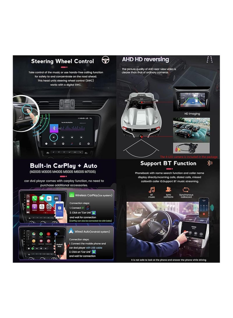 SHEZA STAR Android Car Stereo for Nissan Juke 2010-2014 Infiniti ESQ 2012-2017 2GB RAM 32GB ROM 9 Inch Support Apple Carplay, MirrorLink WiFi BT, DSP IPS Touch Screen with AHD Camera Included - Image 3