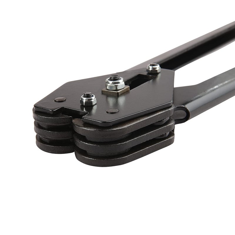 Gresdent Strapping Sealer for Both Poly & Polyester Strap, Strength Saving Heavy Duty Manual Banding Tool for 1/2" - 3/4" Width Plastic Strap, 20" Long Handle (Black) - Image 4