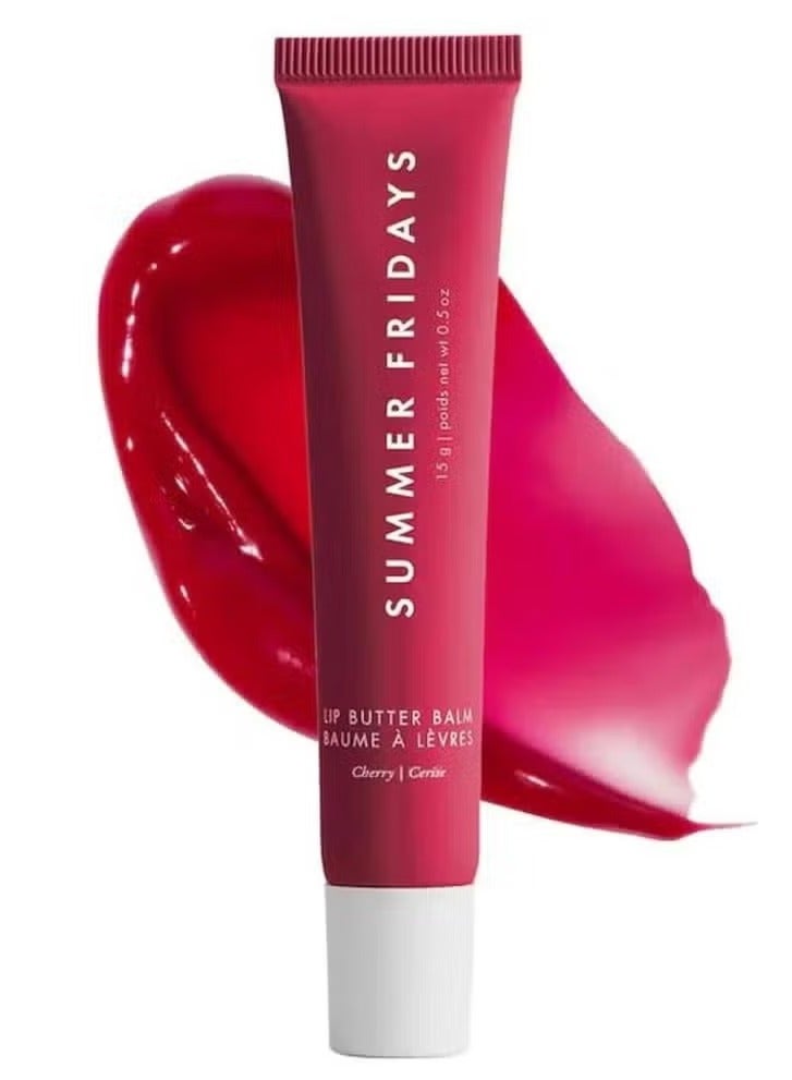 SUMMER FRIDAYS Summer Fridays Lip Butter Balm - Conditioning Lip Mask and Lip Balm for Instant Moisture, Shine and Hydration - Sheer-Tinted, Soothing Lip Care - Cherry (.5 Oz)  - Image 1