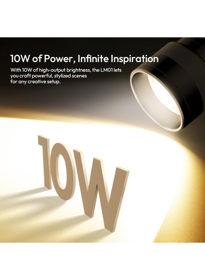 يولانزي مصباح ULANZI LM01 RGB للتصوير الفوتوغرافي - كشاف فيديو LED محمول بأربعة ألوان 7500 مللي أمبير/ساعة مع 20 فلتر ضوء منقوش، ضوء تعبئة قابل للتكبير والتصغير محمول باليد لتسجيل الفيديو والتصوير وغروب الشمس وإنشاء المحتوى - Image 2