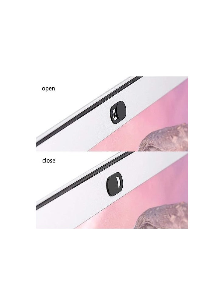 3 قطع مزلق غطاء كاميرا ويب كام للخصوصية مجموعة من 3 قطع، 0.027 انش رقيقة جدا تصميم كاميرا الويب الغلاف المنزلق للكمبيوتر المحمول والمكتبي والكمبيوتر اللوحي والهاتف الذكي والمزيد اسود - Image 4