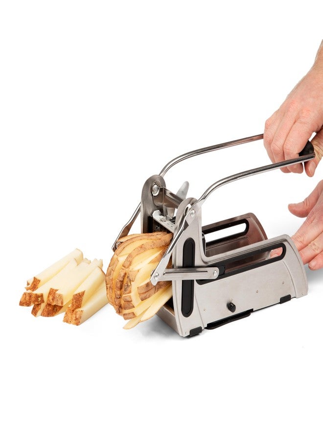 PL8 Professional Potato Cutter - French Fry and Vegetable Stick Maker with Ergonomic Soft-Grip Handle, Non-Slip Suction Base, and Stainless Steel Blades (Thick ½” & Thin ⅜” Options) - Image 5