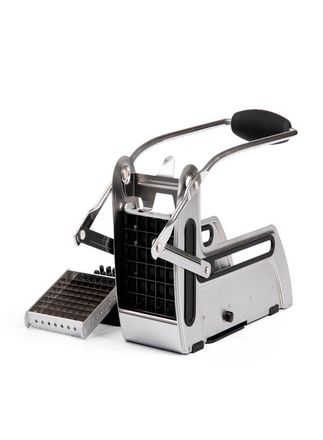 PL8 Professional Potato Cutter - French Fry and Vegetable Stick Maker with Ergonomic Soft-Grip Handle, Non-Slip Suction Base, and Stainless Steel Blades (Thick ½” & Thin ⅜” Options) - Image 2