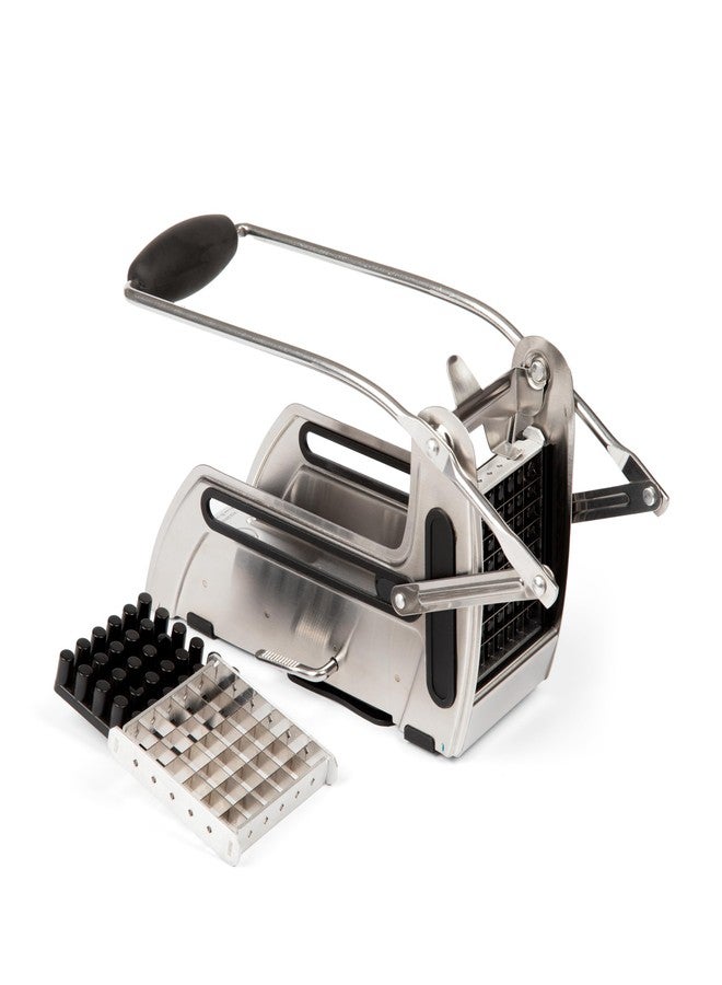 PL8 Professional Potato Cutter - French Fry and Vegetable Stick Maker with Ergonomic Soft-Grip Handle, Non-Slip Suction Base, and Stainless Steel Blades (Thick ½” & Thin ⅜” Options) - Image 1