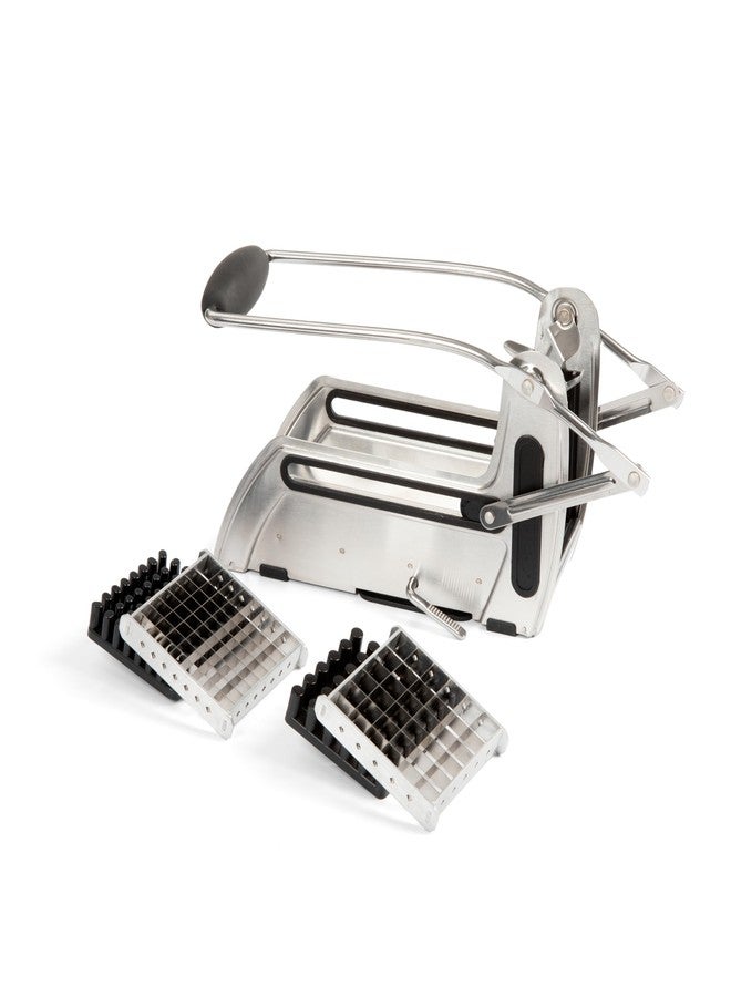 PL8 Professional Potato Cutter - French Fry and Vegetable Stick Maker with Ergonomic Soft-Grip Handle, Non-Slip Suction Base, and Stainless Steel Blades (Thick ½” & Thin ⅜” Options) - Image 3