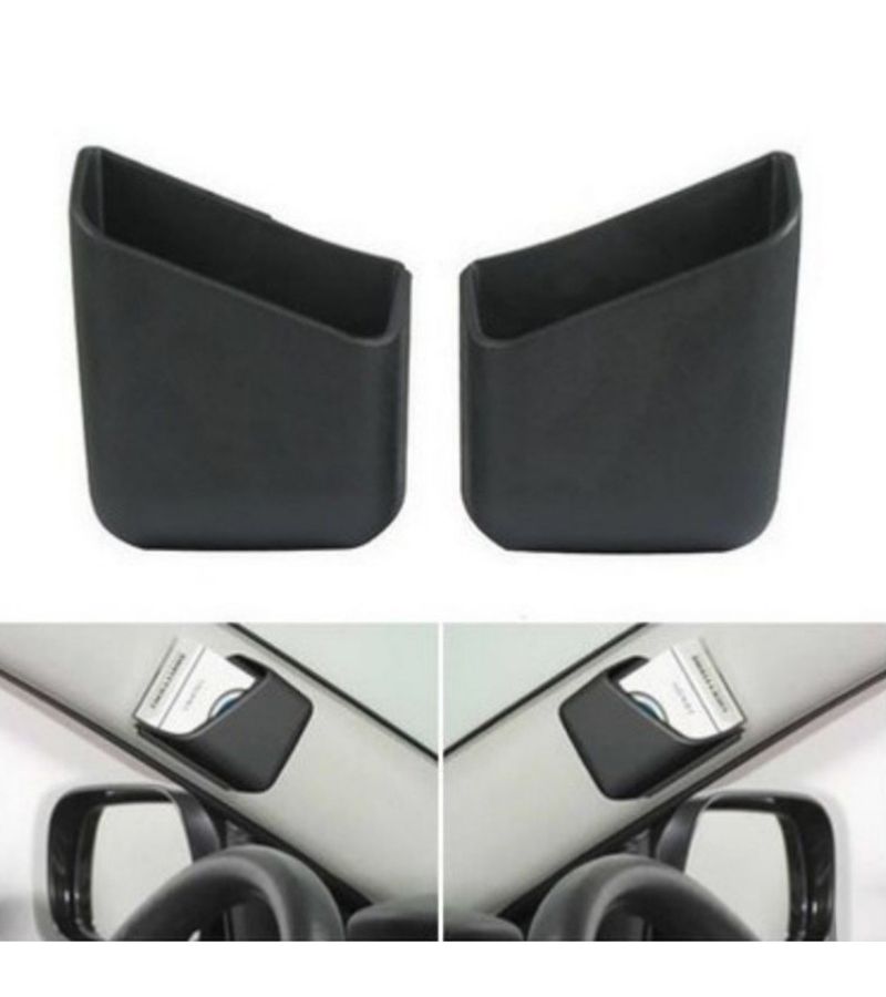 Black Car Pillar Storage Box Organizer for Phone Glasses Cigarette IC Card - Image 3