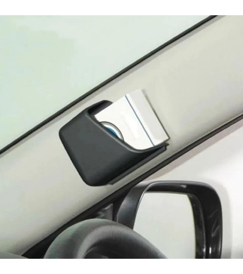Black Car Pillar Storage Box Organizer for Phone Glasses Cigarette IC Card - Image 5