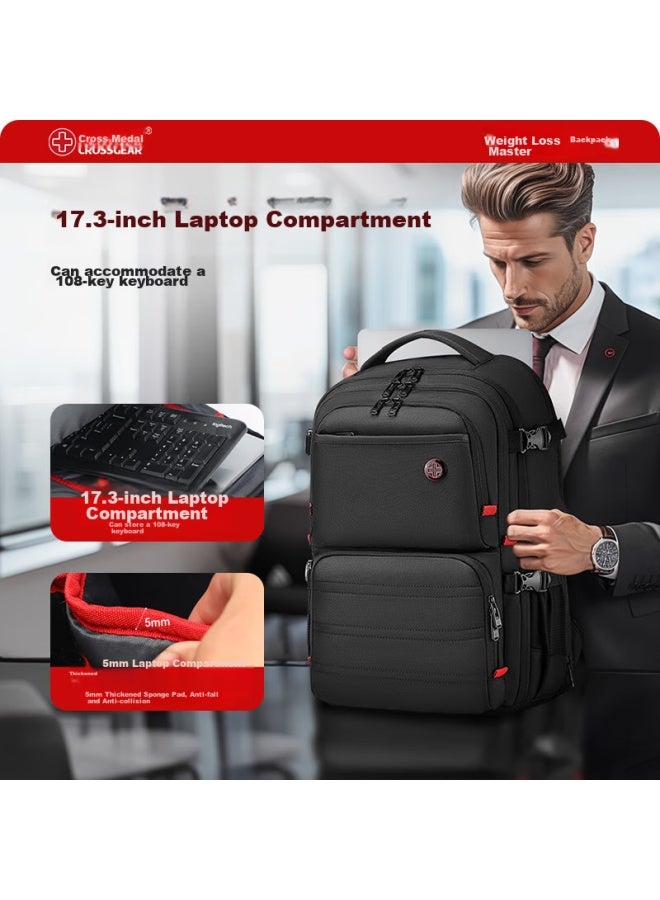 CROSS+GEAR Crossgear Cross Medal Weight Reduction Master Backpack, 17.3-inch Laptop Bag, Large Capacity Business Backpack, Travel Bag For Business Trips - Image 3