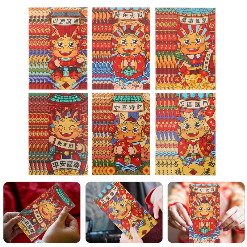 Traditional Chinese Red Money Envelopes 24pcs As Shown 3 For Birthdays And Celebrations - Image 4