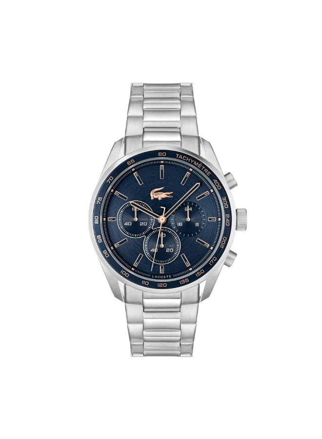 LACOSTE Lacoste Chronograph Quartz Watch for Men BOSTON Collection with Silver Stainless Steel Bracelet - 2011380